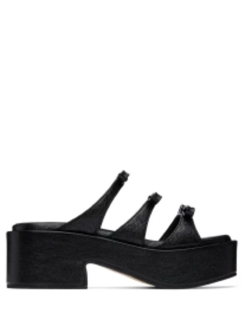 MARGESHERWOOD Black Ribbon Sandals